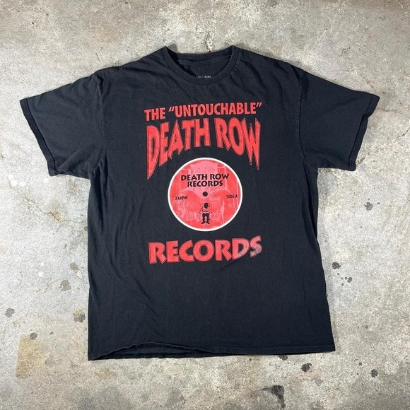 Y2K Black and red Death Row Records graphic tee - Picture 1 of 5